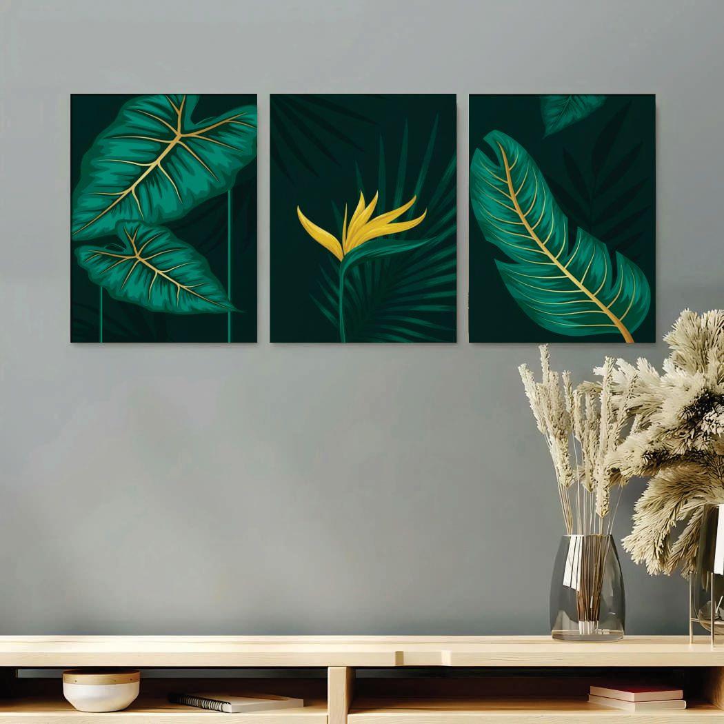 Set of 3 Premium Wall Art Photo Tiles
