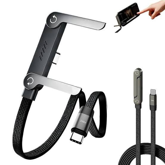 Charging Cable With Foldable Bracket