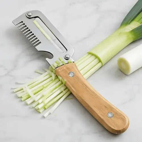 Multifunctional Fruit & Vegetable Peeler With Wooden Handle |