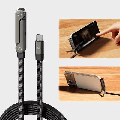 Charging Cable With Foldable Bracket