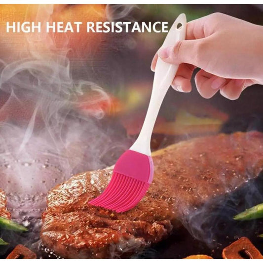 Premium Silicone Basting Brush Pink Bristles High Heat Resistant